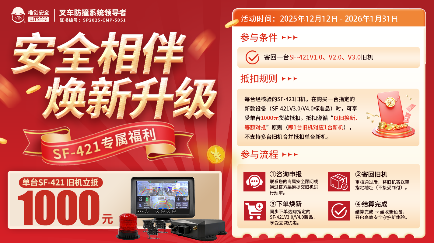 叉车防撞人预警系统SF-421以旧换新活动 叉车防撞人预警系统SF-421以旧换新活动